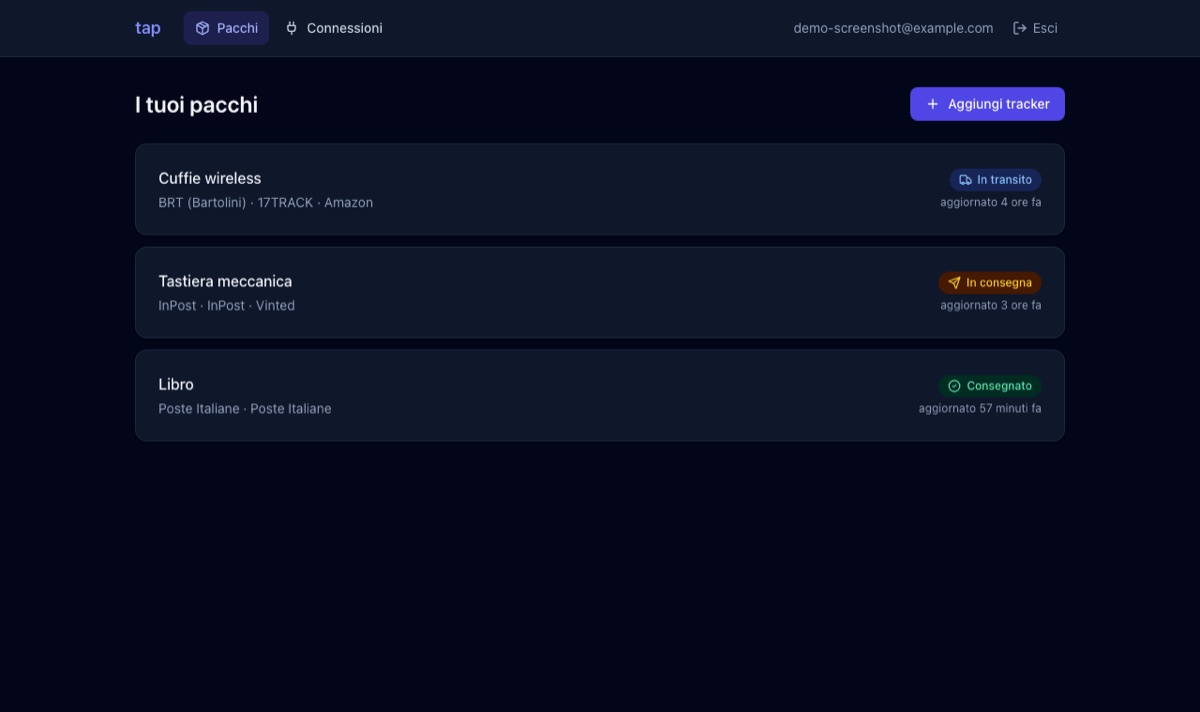 tap package list